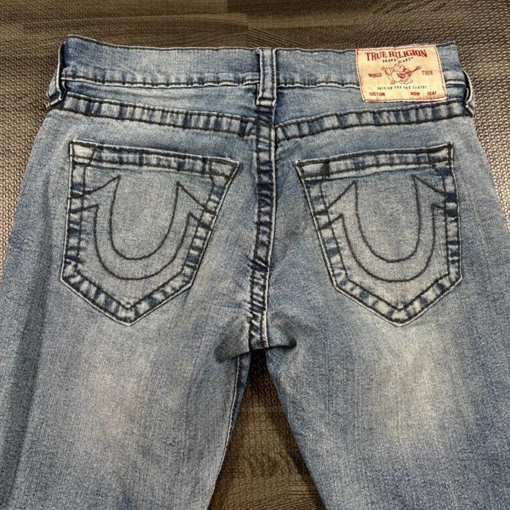 True Religion Jeans Mens 31x33 BLue Ricky Big T Relaxed Straight